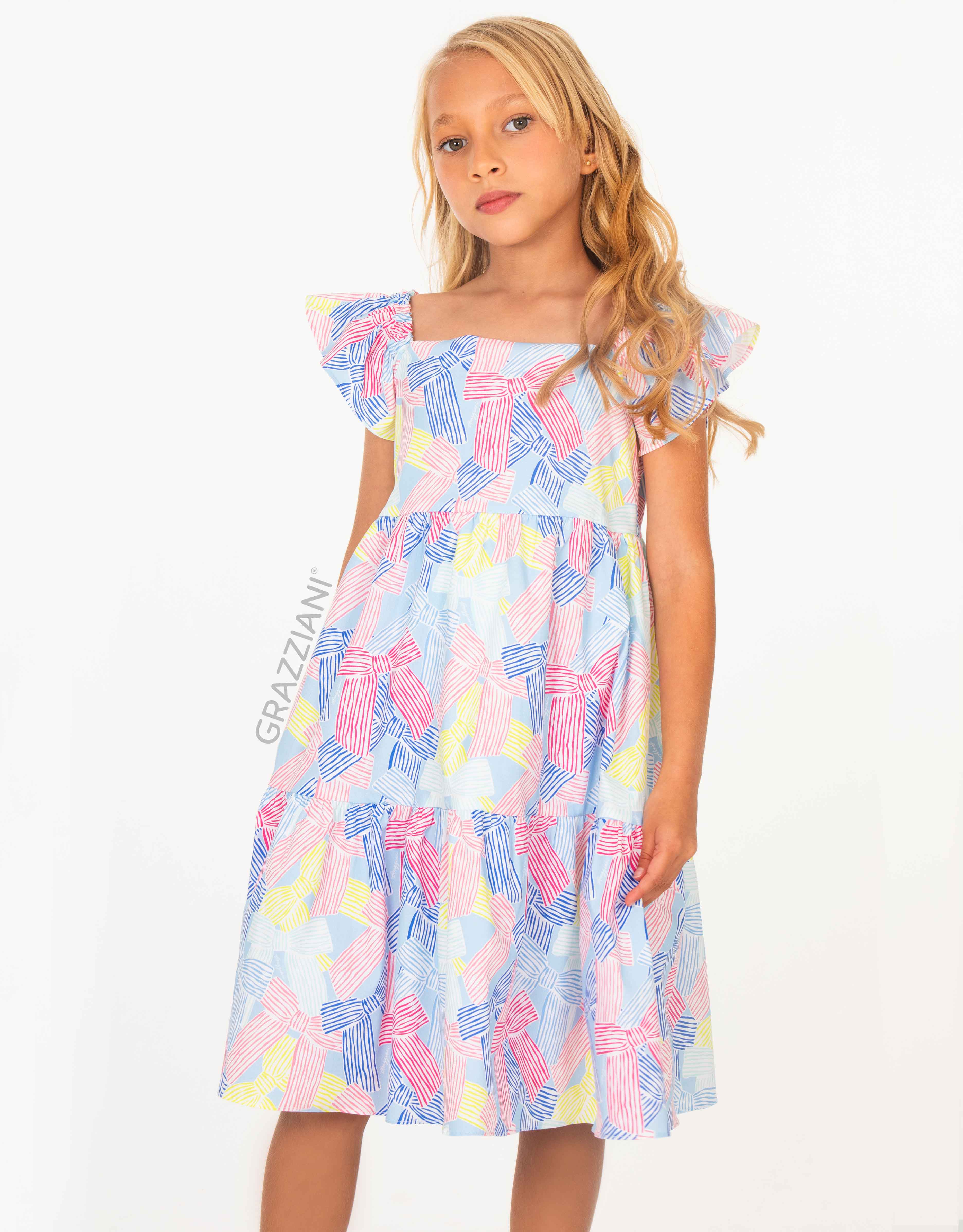 VESTIDO ALGODÓN MOÑOS COQUETTE – GRAZZIANI - Main Image