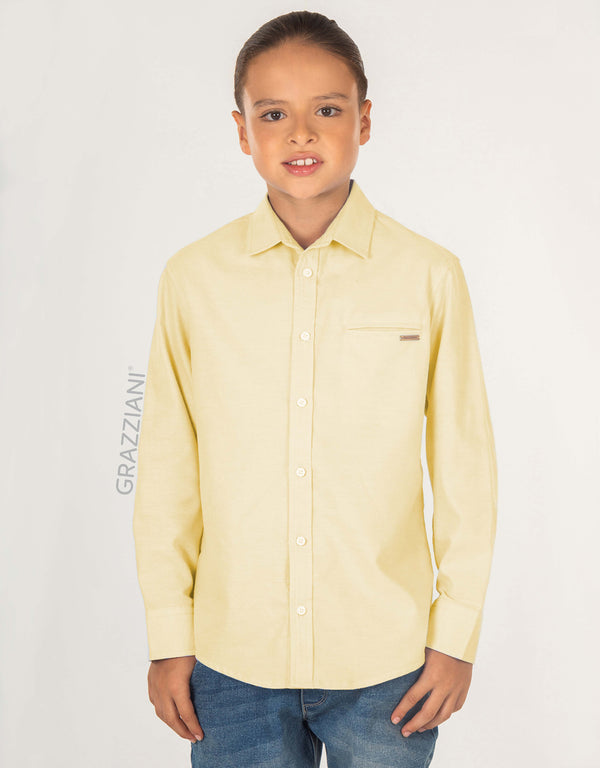 CAMISA MANGA LARGA AMARILLO
