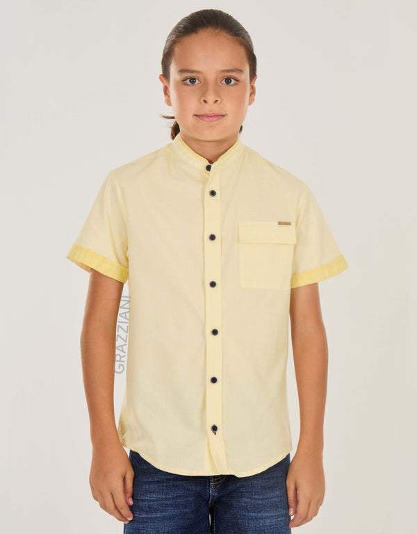 CAMISA MANGA CORTA AMARILLO