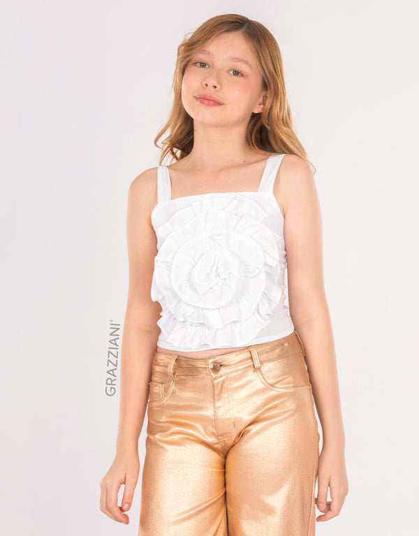 BLUSA ALGODÓN ROSETTA MARFIL