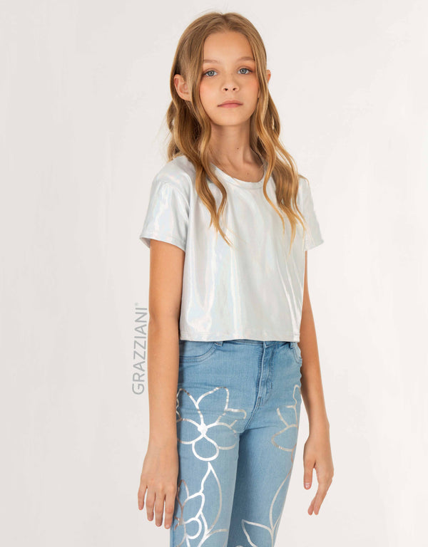 CAMISETA CROP TOP BRILLANTE