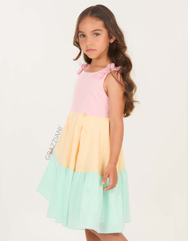 VESTIDO ALGODÓN COMBINADO