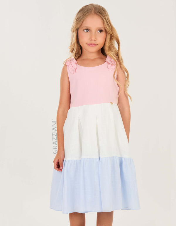 VESTIDO ALGODÓN COMBINADO