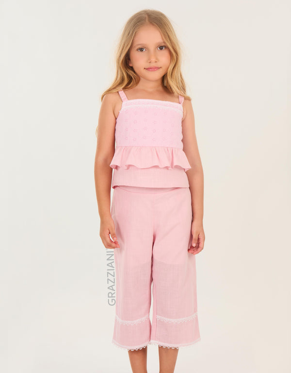 CONJUNTO DE BLUSA y PANTALÓN CAPRI