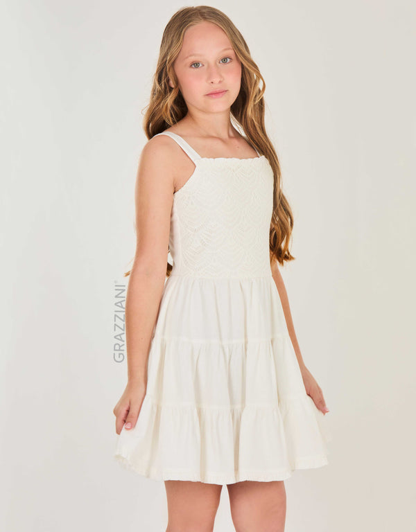 VESTIDO ALGODÓN CON DECORACION EN CROCHET