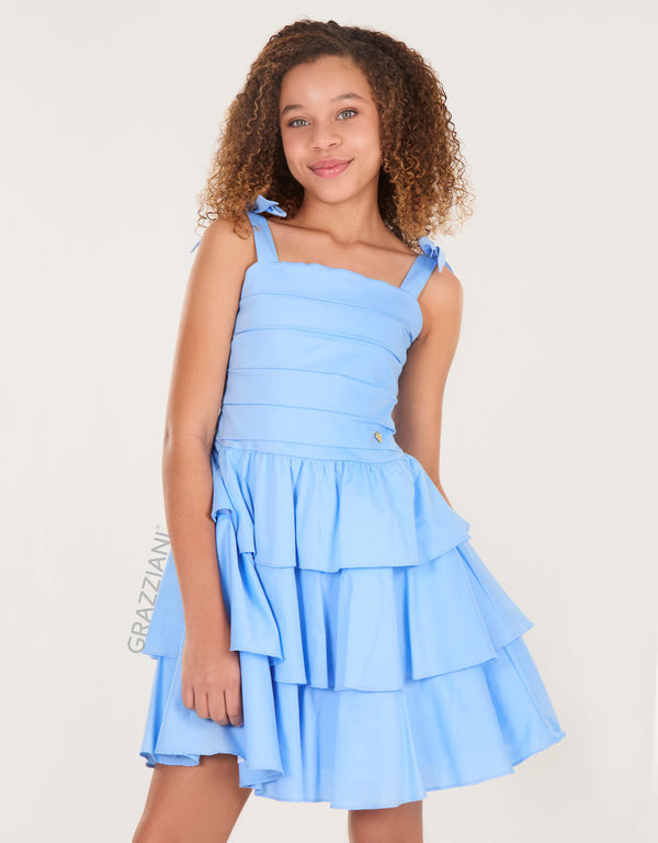 VESTIDO ALGODÓN PLIEGUES