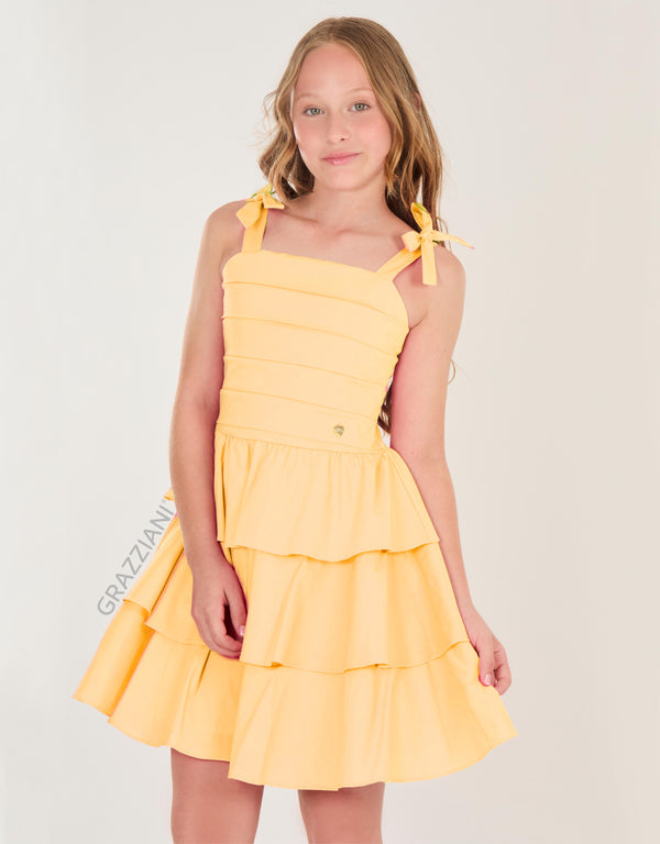 VESTIDO ALGODÓN PLIEGUES