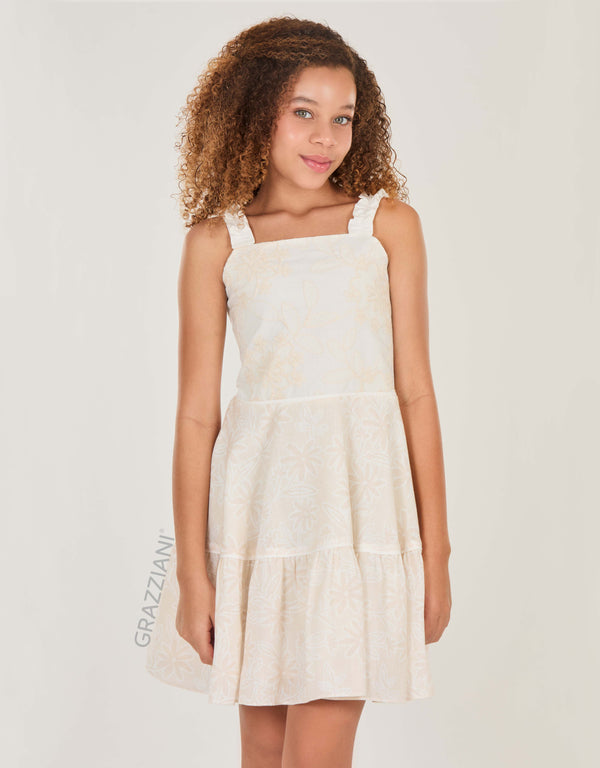 VESTIDO BORDADO Y ESTAMPADO