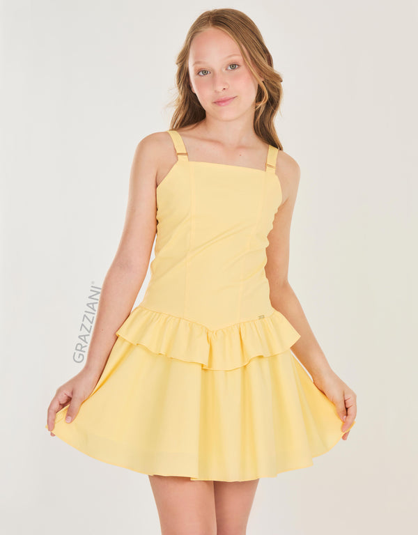 VESTIDO TALLE LARGO AMARILLO