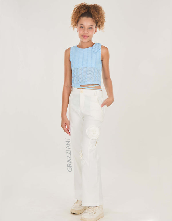 PANTALÓN BOTA RECTA FLOR