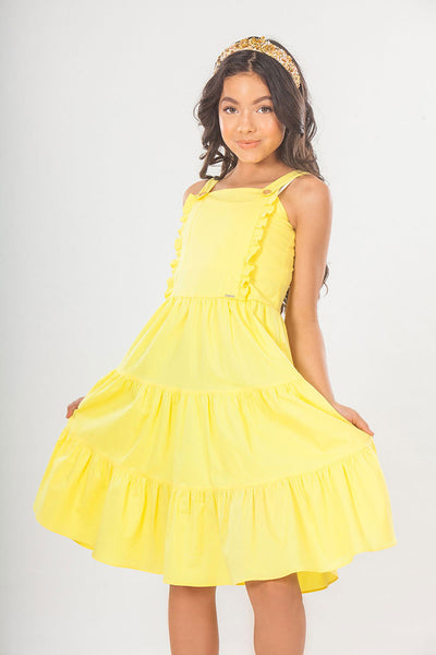 VESTIDO UNICOLOR POPELINA