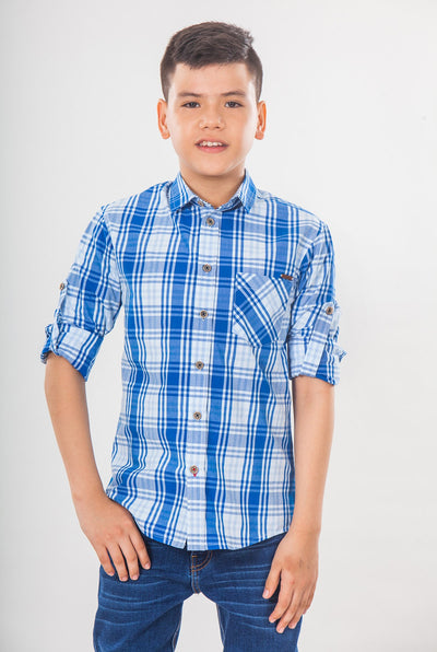 CAMISA MANGA LARGA CUADROS