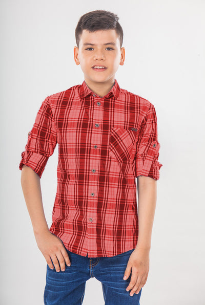 CAMISA MANGA LARGA CUADROS